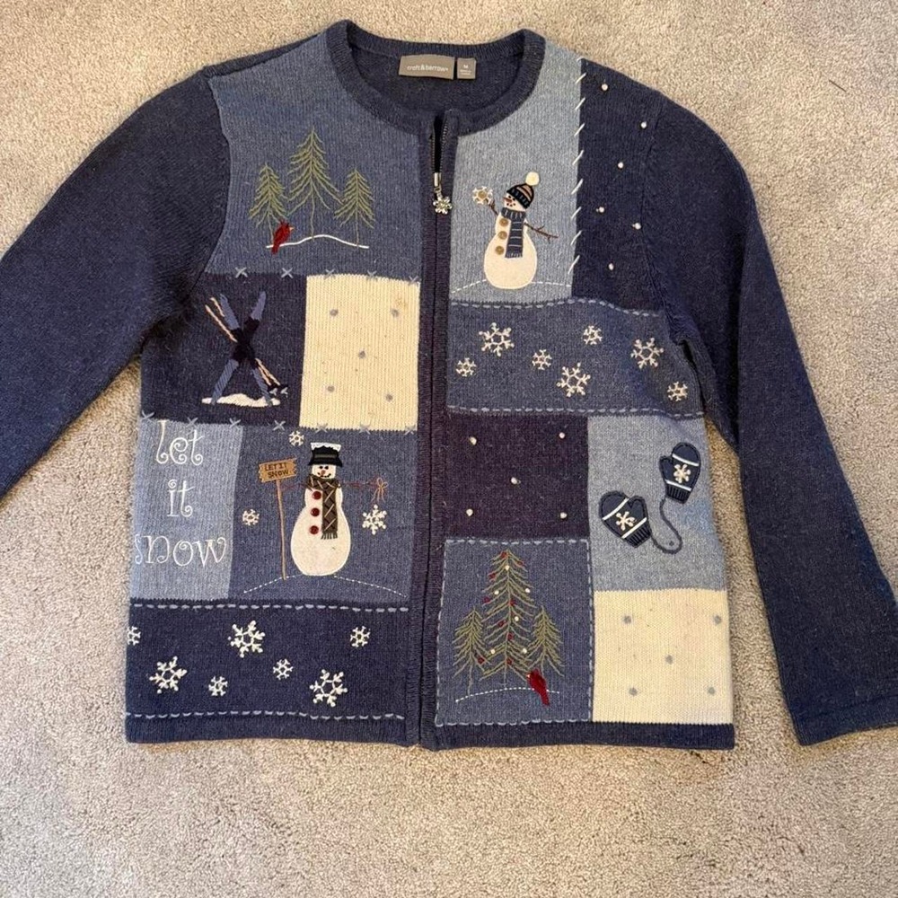 Christmas sweater blue
